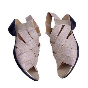 Comfortview Gold Kai Sandals Size 7 NIB